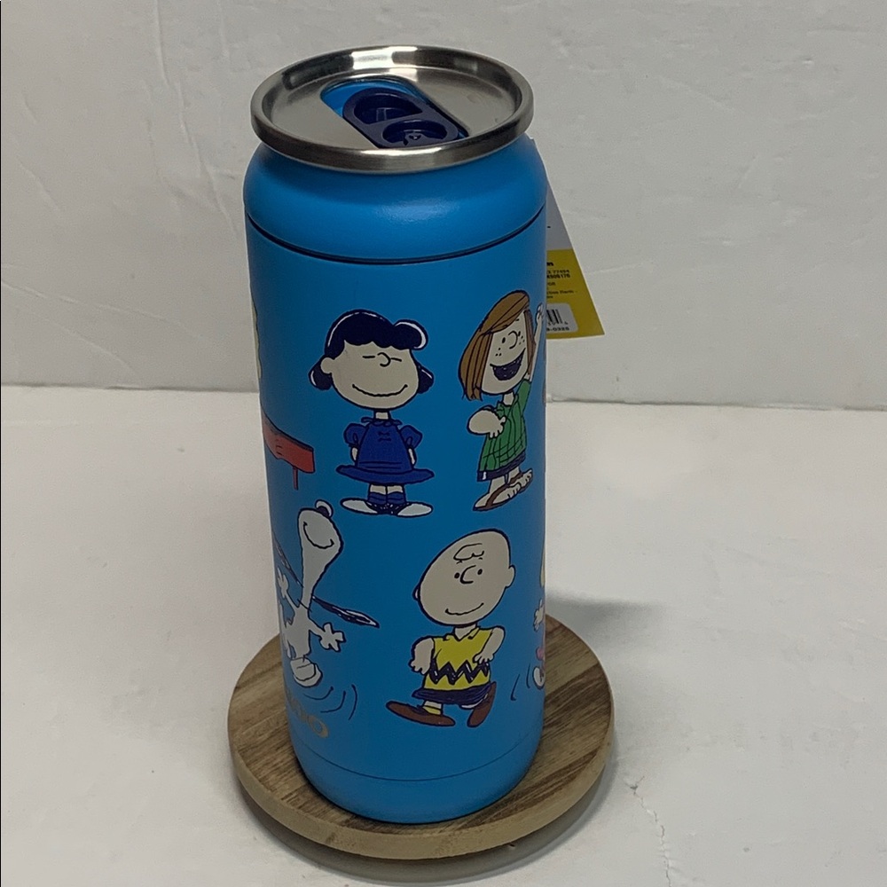 Peanuts Dancing Gang 16 oz Tumbler Blue Igloo Cooler Can NWT